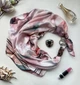 Дизайнерський платок "Розова перлина" від бренду My Scarf, прикрашений натуральним камінням - зображення 4