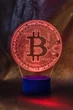 3d-світильник Биткоин, bitcoin, 3д-нічник, кілька підсвічувань (батарейка+220В) - зображення 2