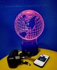 3d-светильник Глобус, 3д-ночник, несколько подсветок (на пульте), подарок для туриста - изображение 6
