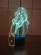 3d-светильник Эльза и Анна Холодное сердце Frozen, 3д-ночник, несколько подсветок (на пульте - изображение 4
