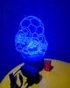 3d-светильник Мяч и бутсы, 3д-ночник, несколько подсветок (батарейка+220В)), подарок для футбольного фаната - изображение 5