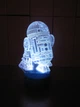 3d-светильник R2D2 Звездные войны Star wars, 3д-ночник, несколько подсветок (на батарейке) - изображение 3