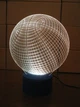 3d-светильник Баскетбольный мяч, 3д-ночник, несколько подсветок (на батарейке), подарок баскетболисту - изображение 3