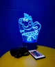 3d-светильник Пеппа на коньках, 3д-ночник, несколько подсветок (на пульте) - изображение 1