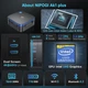 Мини ПК NiPoGi AK1PLUS / Intel Processor N95 / RAM 16GB / SSD 1TB / 2 x HDMI / LAN / Wi-Fi 5 / Bluetooth 4.2 / Windows 11 / Black - изображение 2