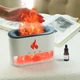 Увлажнитель воздуха аромадиффузор Flame Aroma Diffuser ночник cоляная лампа с имитацией пламени и резервуаром для эфирного масла white - изображение 6