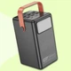 Портативная батарея повербанк для ноутбука Power bank DBO3 Max 100 000 mAh пауэрбанк павер бенк для телефона с быстрой зарядкой с фонариком с ручкой 65W, Черный - изображение 1