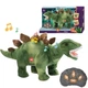 Інтерактивний Динозавр на радіокеруванні Fur Star Dinosaur T866-8 Ходить, гарчить, розмовляє, повторює звуки Стегозавр - зображення 4