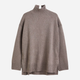 Свитер вязаный теплый женский H&M 1018076005c14 3XL Серый (KC1000000042641) - изображение 7