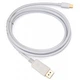 Кабель мультимедійний Mini Display Port to Display Port 1.8m 4K white Vinga (VCPMDPDP1.8WH) - изображение 2