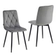 Комплект из Четырех Мягких Кресел Just Relax "Padua Light Grey" с Серым бархатом для дома, для кухни - изображение 1