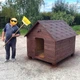 Будка величезна із дерева для собаки 140х170 см коричнева - зображення 2