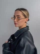 Солнцезащитные очки No Brand без оправы Fantasy бежевые с золотом - изображение 2