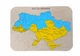 Пазл навчальний Papa Wood Мапа України Блакитний/Жовтий - зображення 1