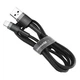 Зарядний кабель Baseus Cafule Lightning 2.4A 1m Gray/Black (CALKLF-BG1) - изображение 2