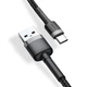Зарядний кабель Baseus Cafule Type-C 2A 2M Gray/Black (CATKLF-CG1) - изображение 4