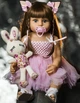 Реалістична вінілова лялька ручної роботи з іграшкою Reborn Baby Doll з красивим волоссям та великими очима. - зображення 1