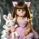 Реалістична вінілова лялька ручної роботи з іграшкою Reborn Baby Doll з красивим волоссям та великими очима. - зображення 2