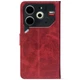 Чохол-книжка Crazy Horse Clasic для Tecno POVA 6 Neo Red Wine (Front) (62116) - изображение 3