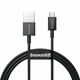Зарядний кабель Baseus Superior Series Fast Charging Micro USB 2A 1m Black (CAMYS-01) - зображення 1