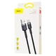 Зарядний кабель Baseus Cafule Type-C Cable 3A 0.5m Gray/Black (CATKLF-AG1) - зображення 4