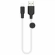 Зарядний кабель HOCO X21 Plus Silicone Lightning Cable 0.25m Black/White - изображение 1