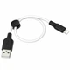 Зарядний кабель HOCO X21 Plus Silicone Lightning Cable 0.25m Black/White - изображение 2