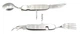 Мультитул туристический с ложкой и вилкой RIAS G13 6в1 Silver (7_01271) - изображение 3