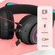 Навушники бездротові BauTech STN-28 з вушками кішки та підсвічуванням RGB Чорний (1014-944-00) - зображення 7