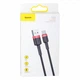 Зарядний кабель Baseus Cafule Type-C 2A 2M Red/Black (CATKLF-C91) - изображение 4