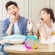 Бездротова портативна Bluetooth колонка з караоке-системою на 2 мікрофони EVIO K12 (Бежевий) - зображення 8