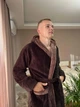 Халат чоловічий махровий L Темно-коричневий (П4К-Al-male-halat-004) - зображення 3