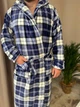 Халат мужской махровый XXL Синий в клетку (П4К-Al-male-halat-008-03) - изображение 4