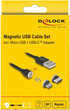 Кабель Delock Magnetic USB Передача даних і зарядка для Micro USB / USB Type-C Black 1.1 м (4043619857234) - зображення 5