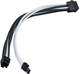 Kabel SilverStone przedłużacz zasilania PCIe SST-PP07E-PCIBW 0.3 m (4710679814193) - obraz 1