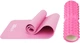 Набор Коврик спортивный Cornix NBR 183 x 61 x 1 см для йоги и фитнеса Pink + Массажный ролик Cornix EVA 33 x 14 см (валик, роллер) Pink (XR-0010+XR-0327) - изображение 1