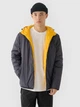 Куртка двусторонняя демисезонная с капюшоном мужская 4F Down Jacket M486 4FWAW24TDJAM486-22S M Серый/Желтый (5905700230694) - изображение 2