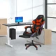Геймерське Крісло з RGB Підсвіткою Комп'ютерне Ігрове Vecotti GT PRO LED RED з Підставкою для Ніг Червоне до 120 кг - зображення 3