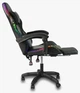 Геймерское Кресло с RGB Подсветкой Компьютерное Игровое Vecotti GT PRO LED Black с Подставкой для Ног Черное до 120 кг - изображение 6