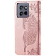 Чохол-книжка з малюнком UniCase Butterfly Pattern для Motorola Edge 50 Neo / Edge 60 Neo - Rose Gold - зображення 6
