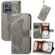 Чохол-книжка з малюнком UniCase Butterfly Pattern для Motorola Edge 50 Neo / Edge 60 Neo - Grey - зображення 4