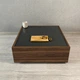 Журнальный столик Grail Grafit 640х640х250мм Орех темный + Стекло Графит (0123) - изображение 1