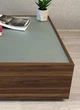 Журнальный столик Grail Satin 640х640х250мм Орех темный + Стекло сатин (0107) - изображение 2