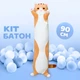 Игрушка мягкая подушка детская обнимашка Кот Батон антистресс 90 см BRS Orange - изображение 1