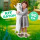 Игрушка мягкая обнимашка подушка детская Кот Батон антистресс 90 см BRS Grey - изображение 1