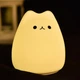 Світлодіодний LED світильник Little Cat нічник силіконовий Котик 7-кольорів світіння на батарейках - зображення 5