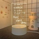 3D акриловая светодиодная лампа-ночник, доска для заметок белая - изображение 9