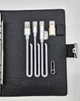 Блокнот с беспроводной зарядкой, флешкой 16 Гб и с термосом, Powerbank Темно-серый - изображение 10
