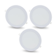 Комплект из 3-х светильников светодиодных LIGHTWELL LW-R-RCD-12 12 W круг встроенный - изображение 1