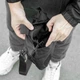 Сумка через плечо BLOK Slim барсетка черная тканевая - изображение 9